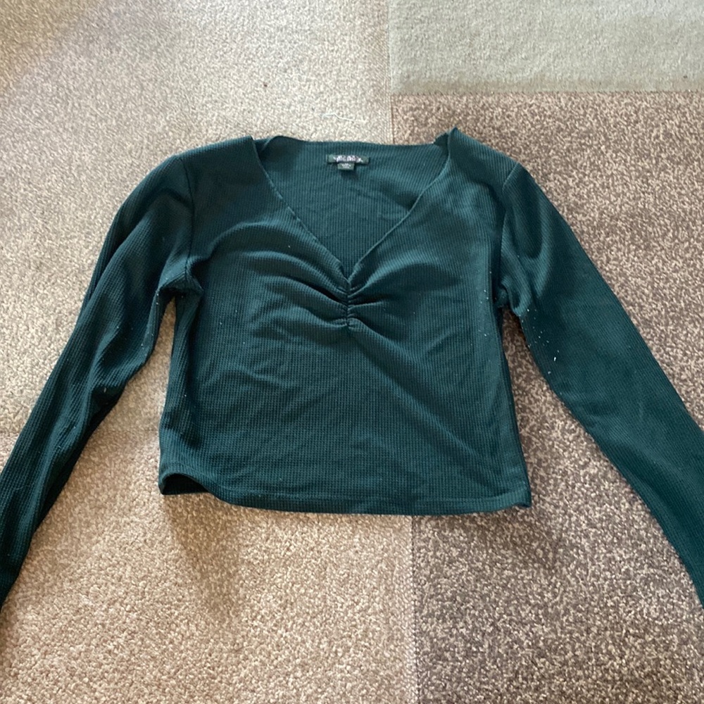 Green tight long sleeve
